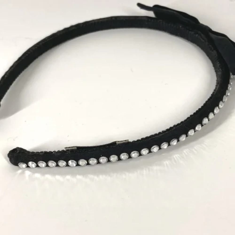 Miu Pre-owned Fabric hair-accessories Black Dames