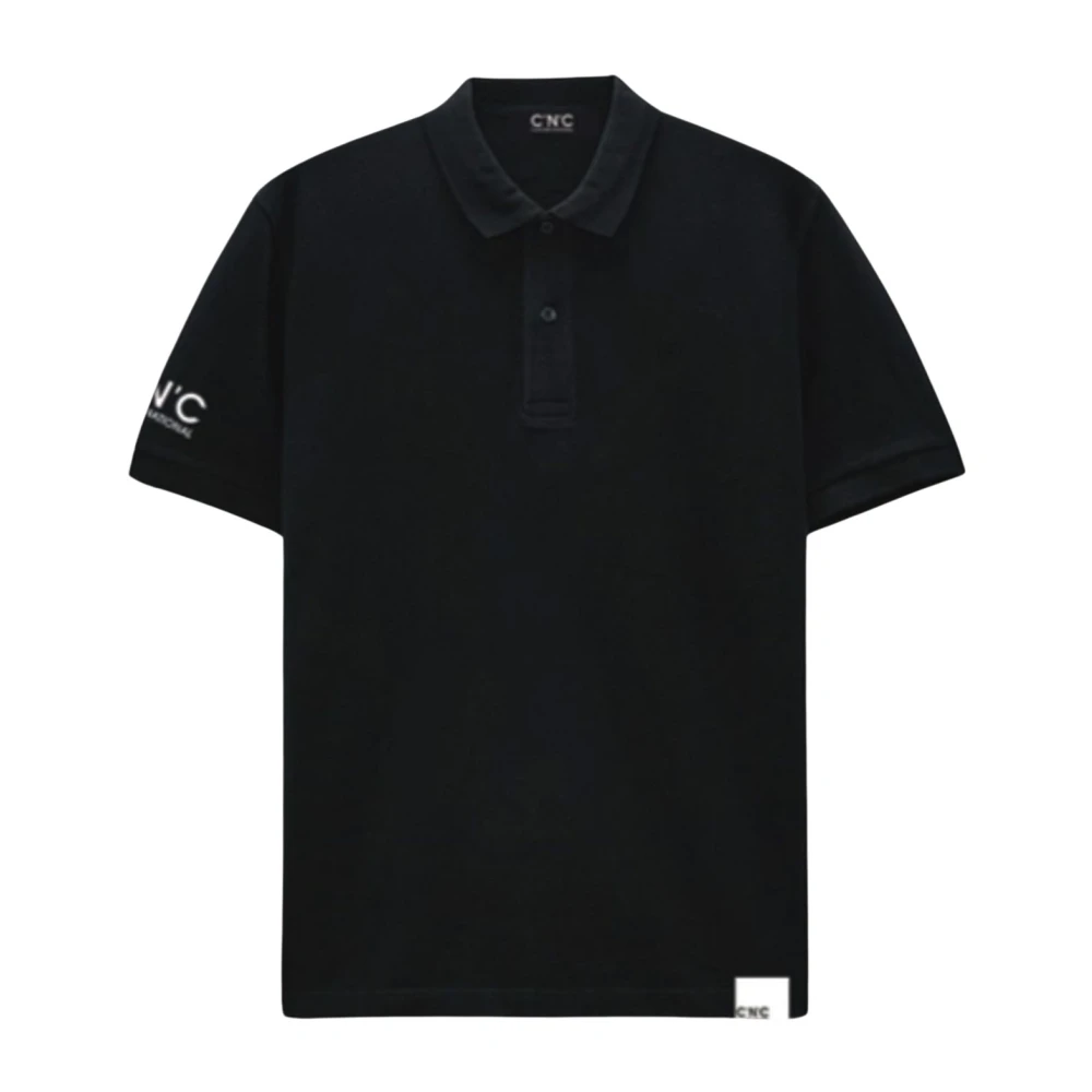 Costume National Heren Polo Shirt Black Heren