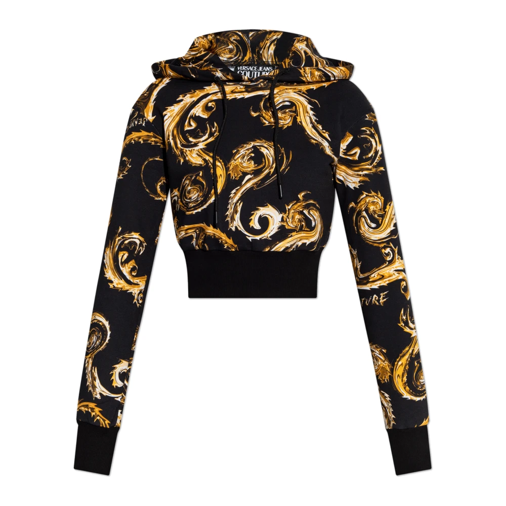 Versace Jeans Couture Sweatshirt met een patroon Black Dames