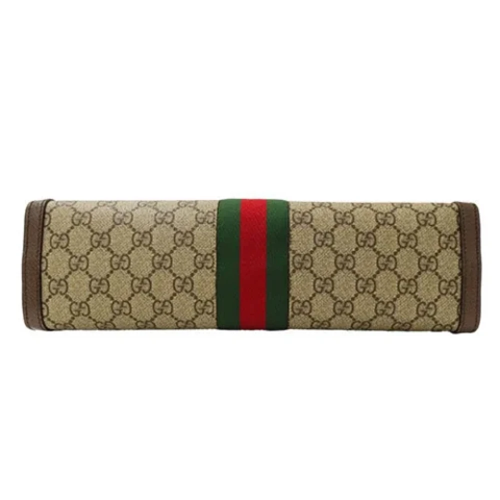 Gucci Vintage Pre-owned Plastic crossbody-bags Brown Dames