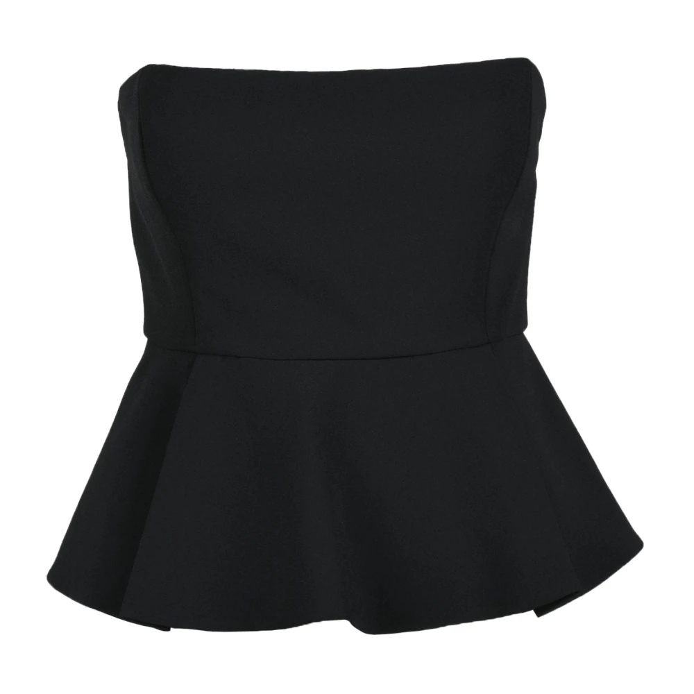 PINKO Elegant Top med Polyester och Elastan Black, Dam