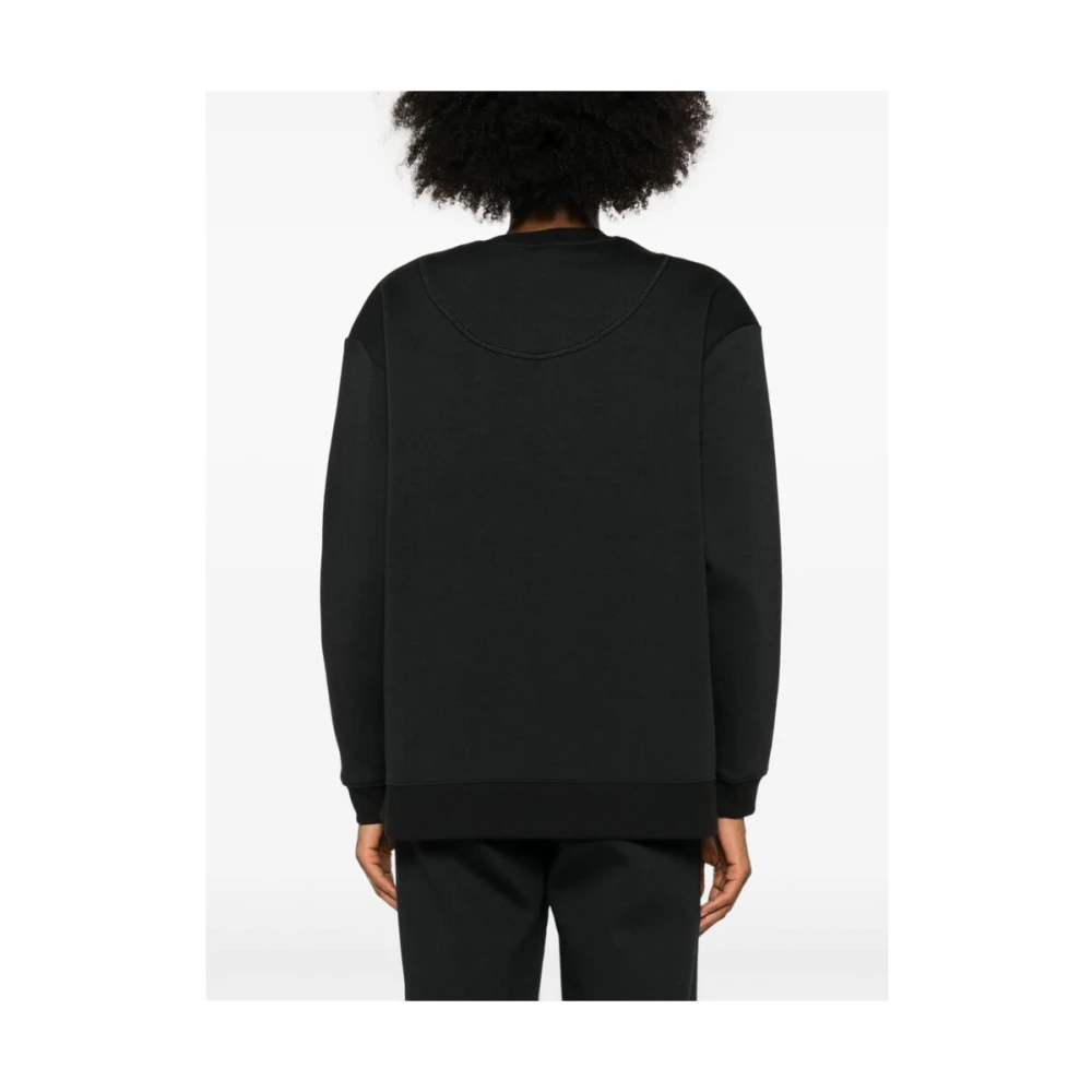adidas by stella mccartney Zwarte katoenmix logo sweatshirt Black Dames
