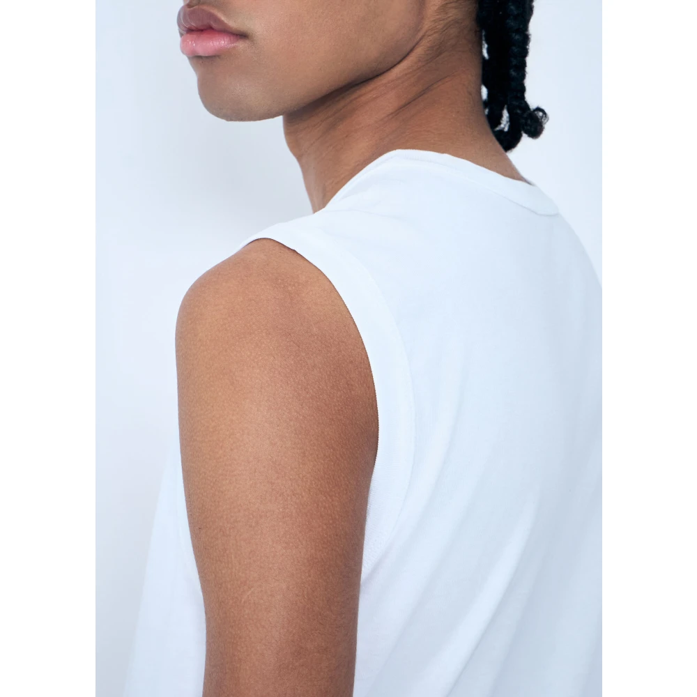 Diesel Logo Plaque Tank Top White Heren