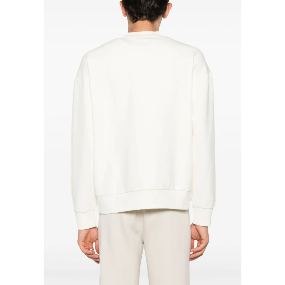 Calvin Klein Shadow Embossed Logo Trui White Heren