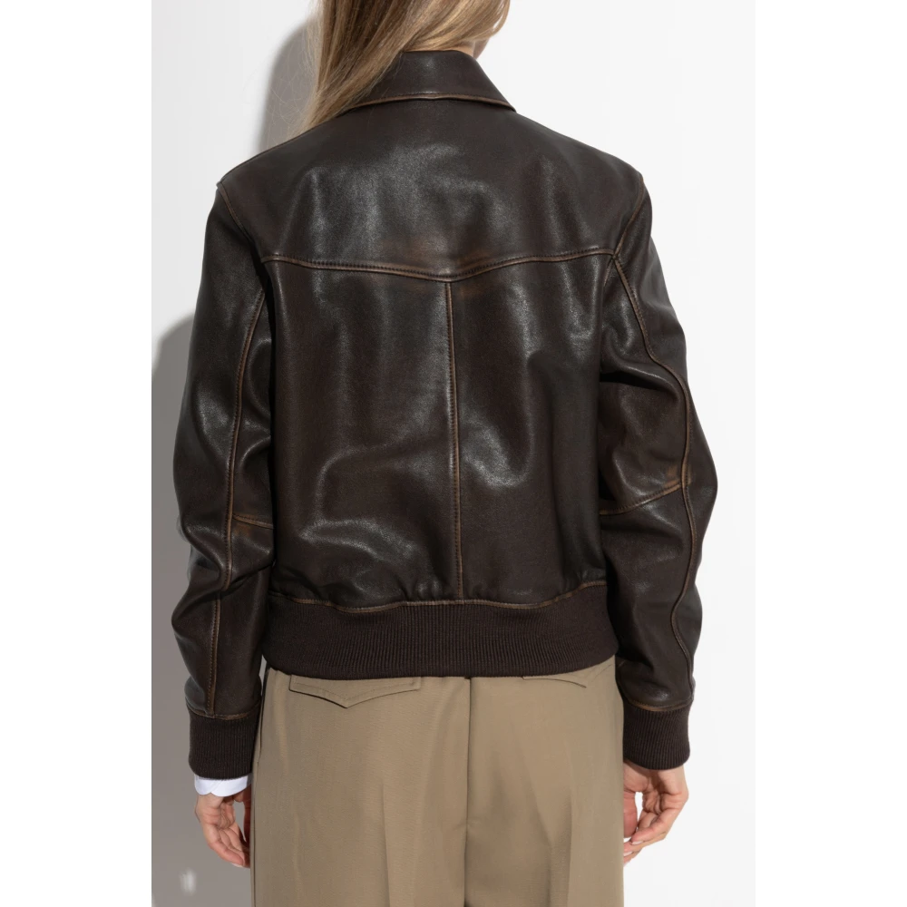 Officine Générale Leren jas Brown Dames