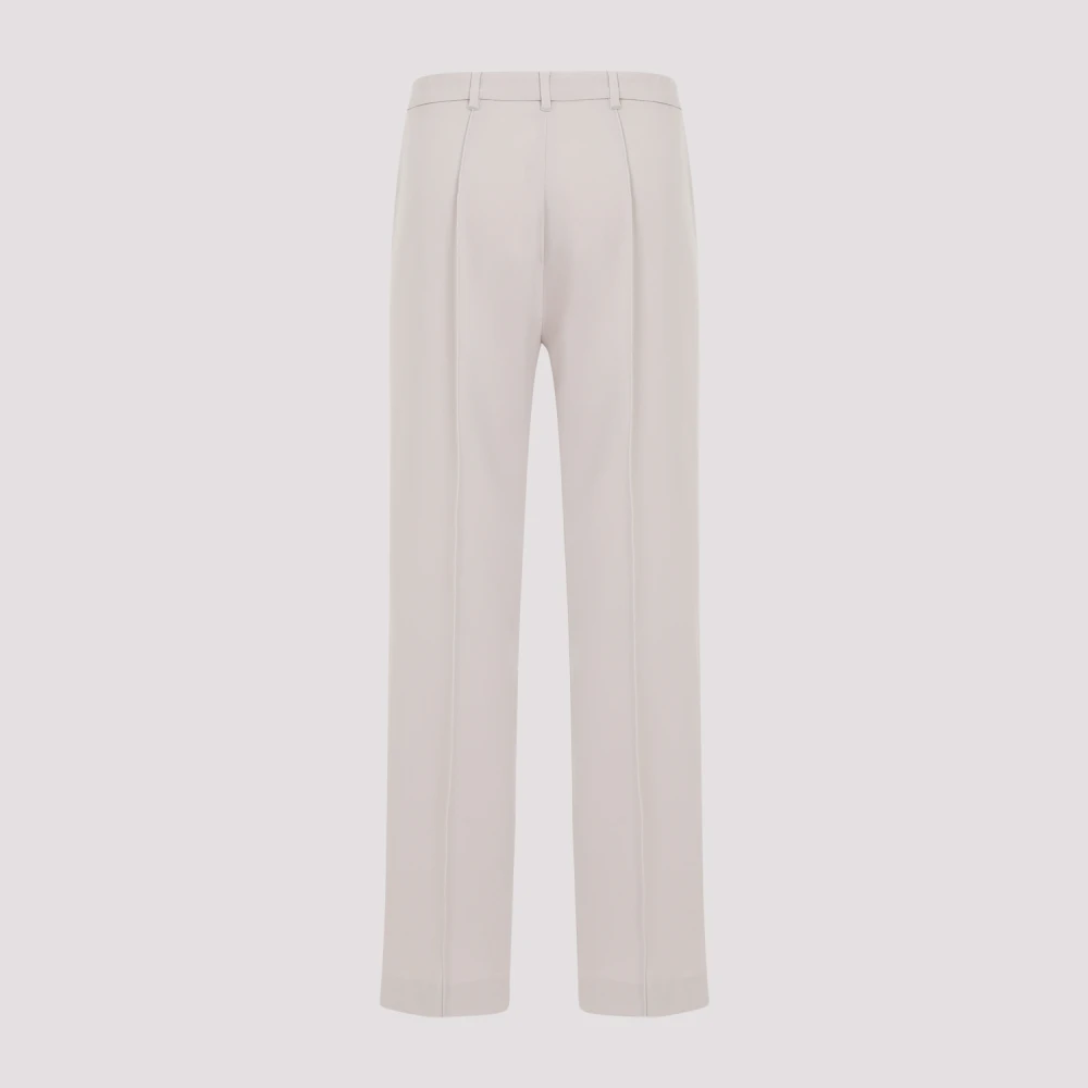 Max Mara Elegante Rechte Pijp Broek Nude Beige Dames