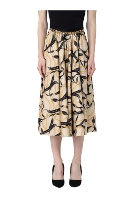Chain-Print Midi Kjol