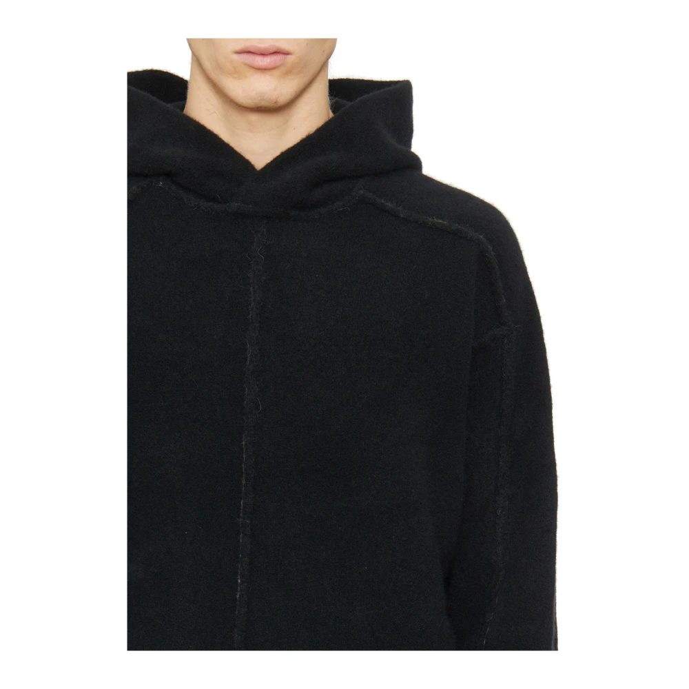 Isabel Benenato Wollen Hoodie Black Heren