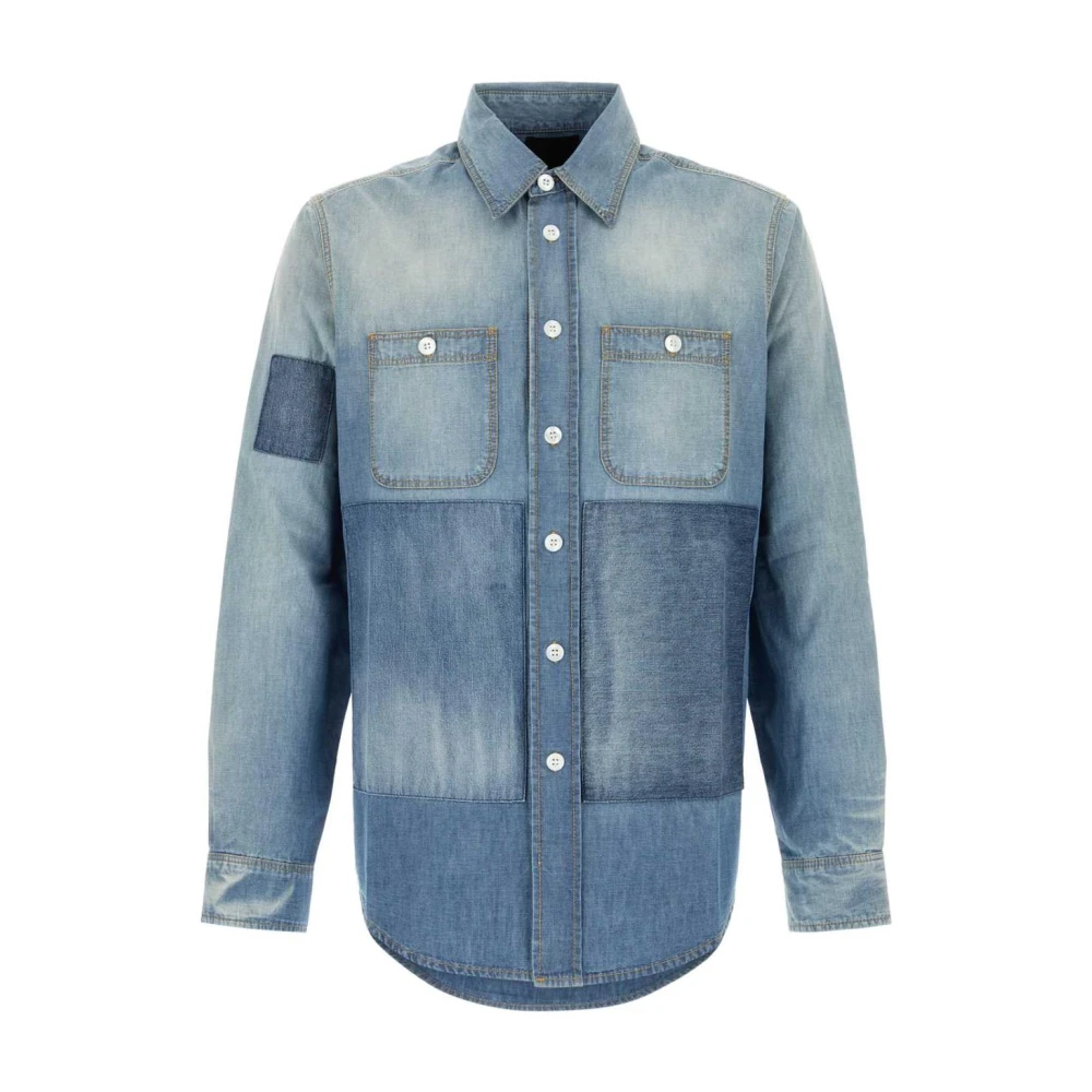 Givenchy Men's Blue Denim Shirts, Xl, Denim Shirt