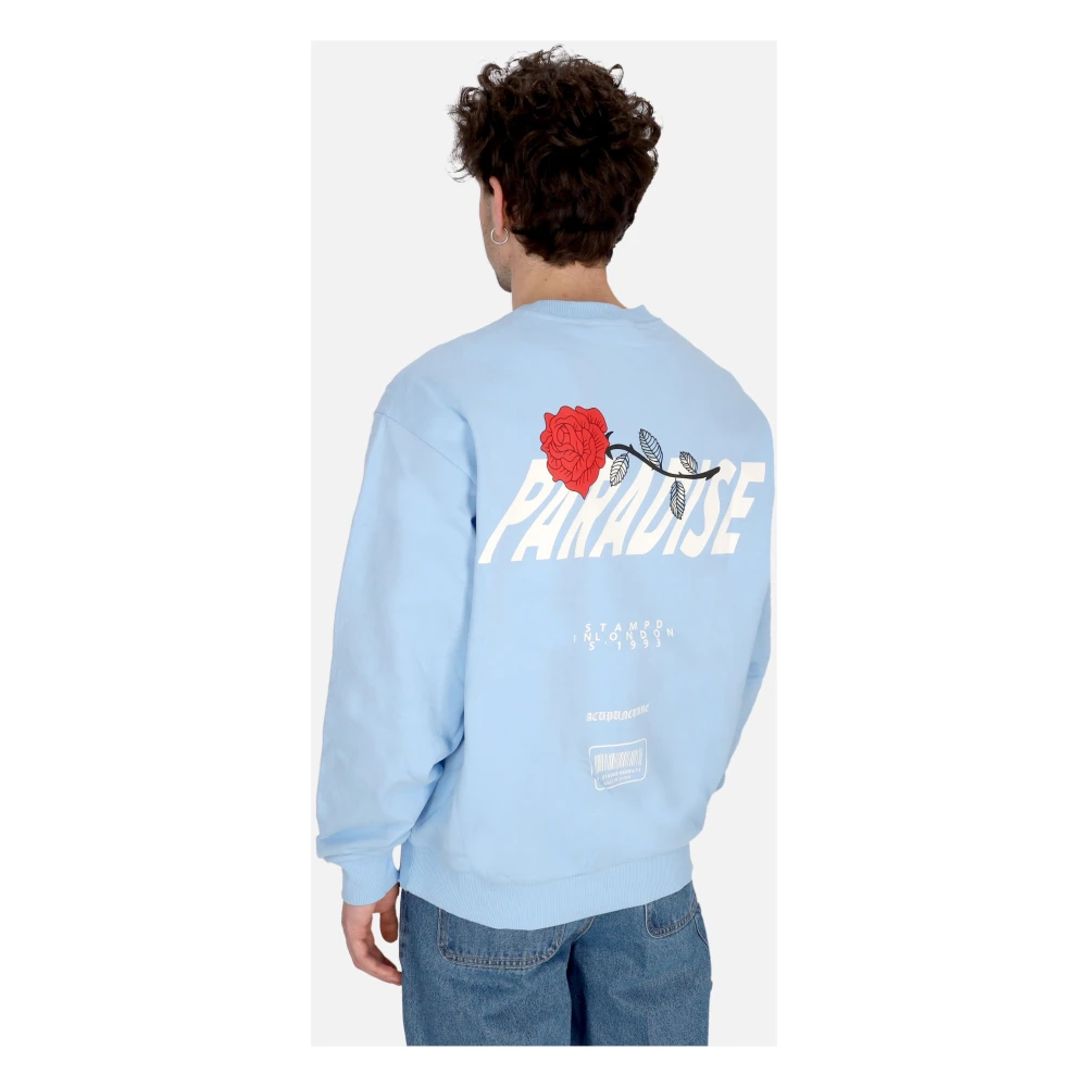 Acupuncture Lichte Crewneck Sweater Baby Blauw Blue Heren