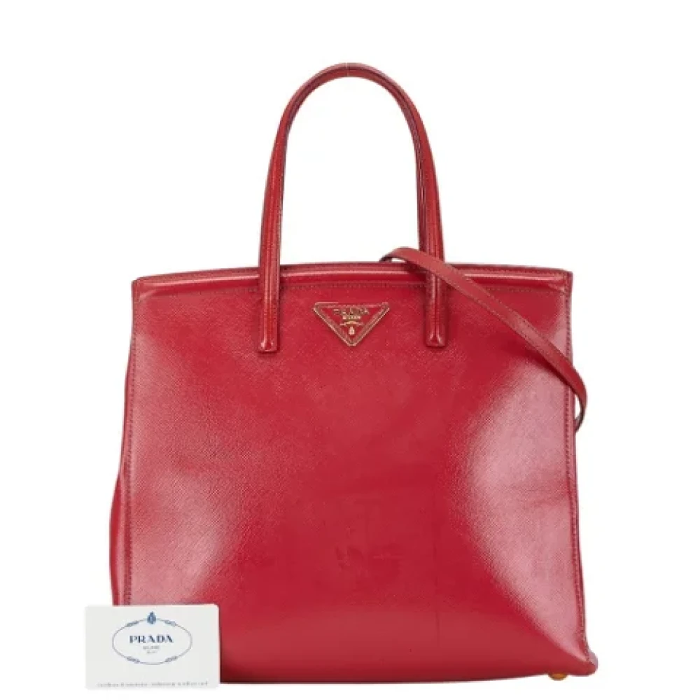 Prada Vintage Pre-owned Leather prada-bags Red Dames