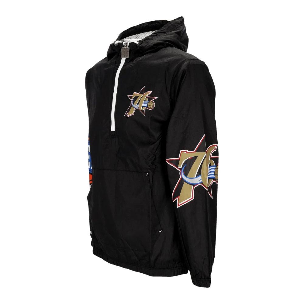 Mitchell & Ness Philadelphia 76ers Windbreaker Jas Black Heren