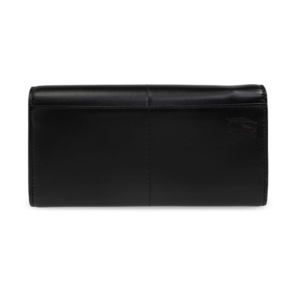 Burberry Leren portemonnee met logo Black Dames