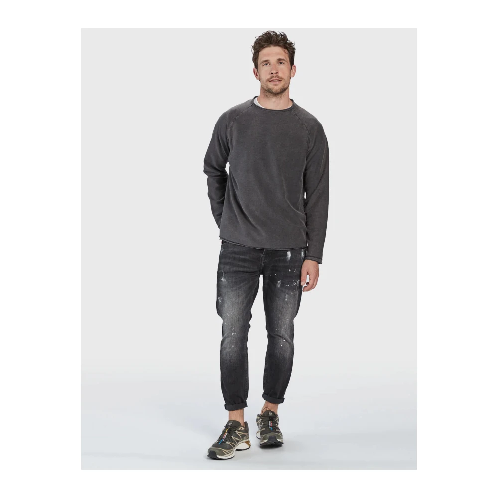 Gabba Verfspat Gescheurde Jeans Black Heren