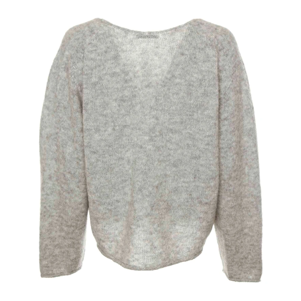 drykorn Alpaca Mix Cropped Sweater Gray Dames