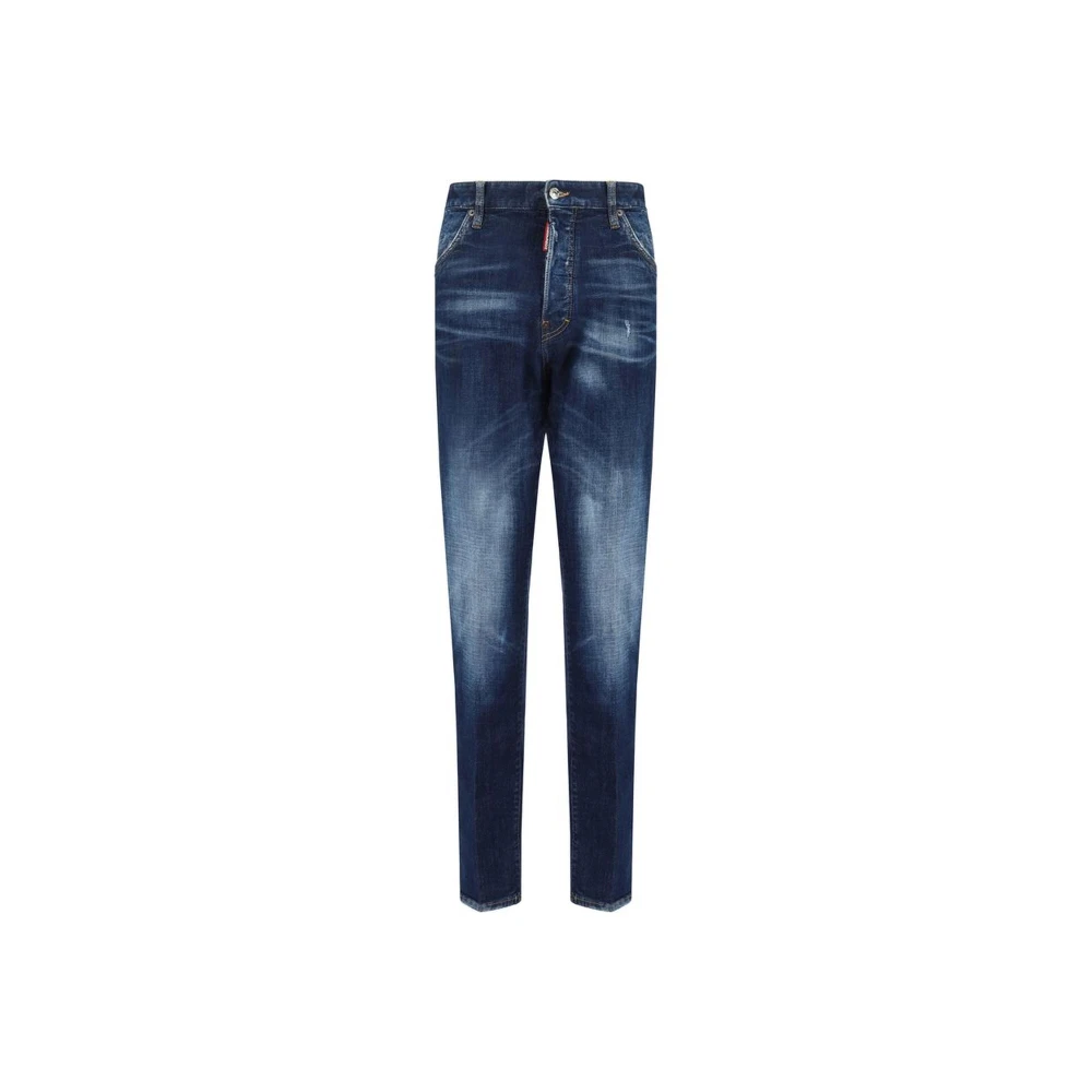 Dsquared2 Jeans met kenmerkend leren embleem voor coole kerel Blue Heren