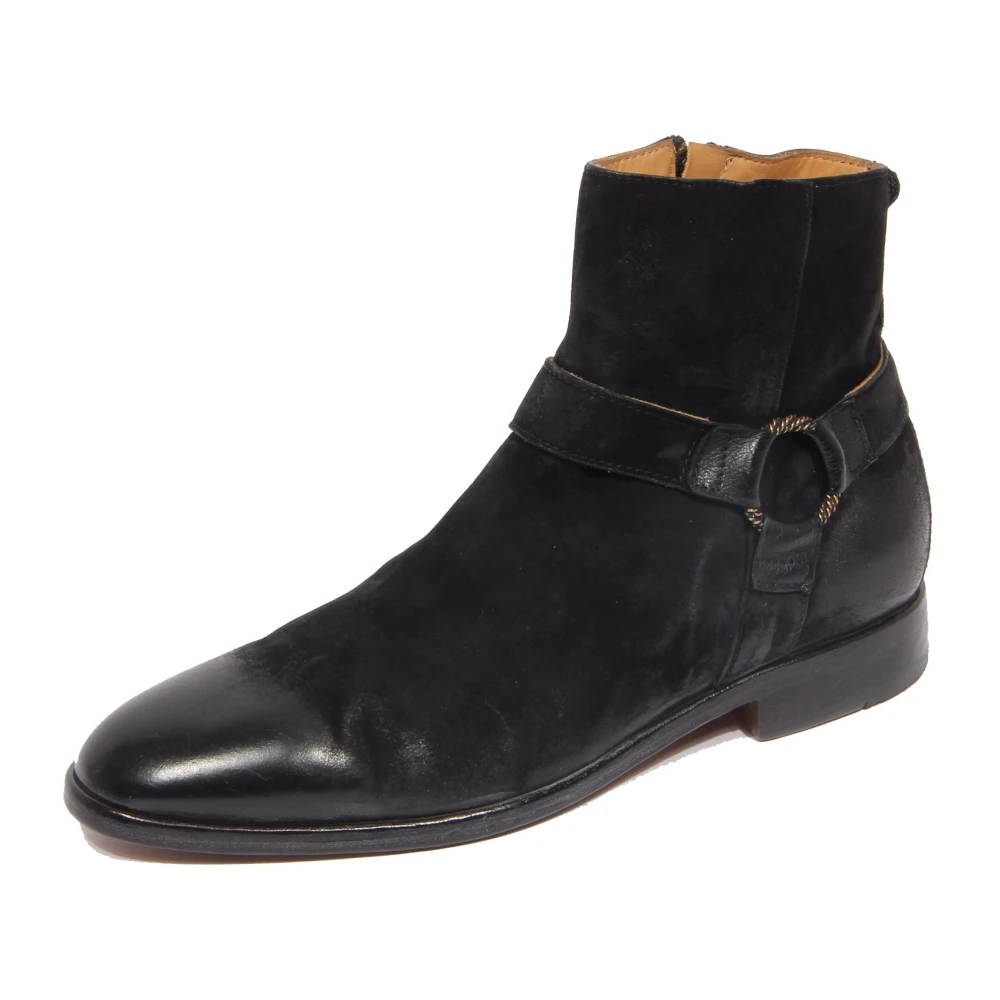 Moma Men's Black Vintage Effect Suede Boot