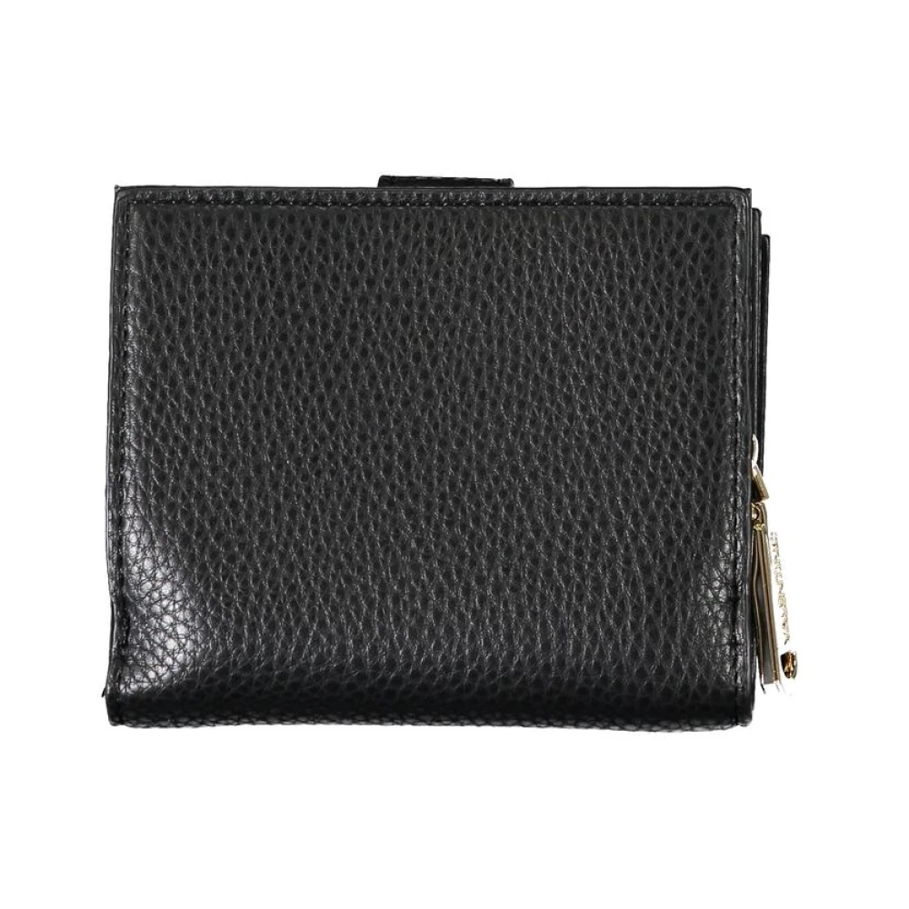 Valentino by Mario Valentino Zwarte Portemonnee met Rits en Logo Black Dames