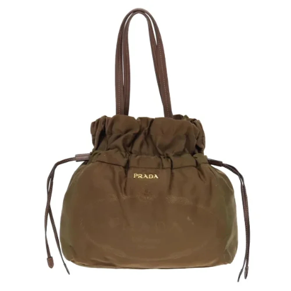 Prada Vintage Pre-owned Fabric prada-bags Green Dames
