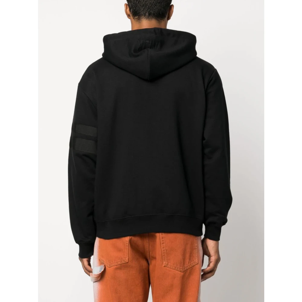Gcds Zwarte hoodie met rits Black Heren