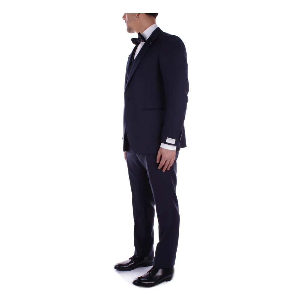 Tagliatore Single Breasted Suits Blue Heren