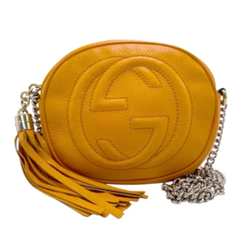 Gucci Vintage Pre-owned Leather shoulder-bags Orange Dames