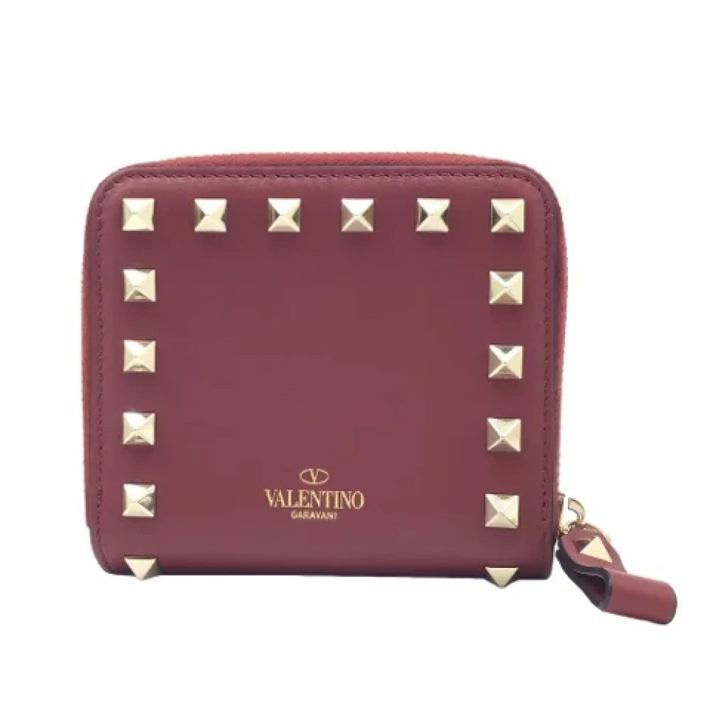 Valentino Vintage Pre-owned Leather wallets Red Dames