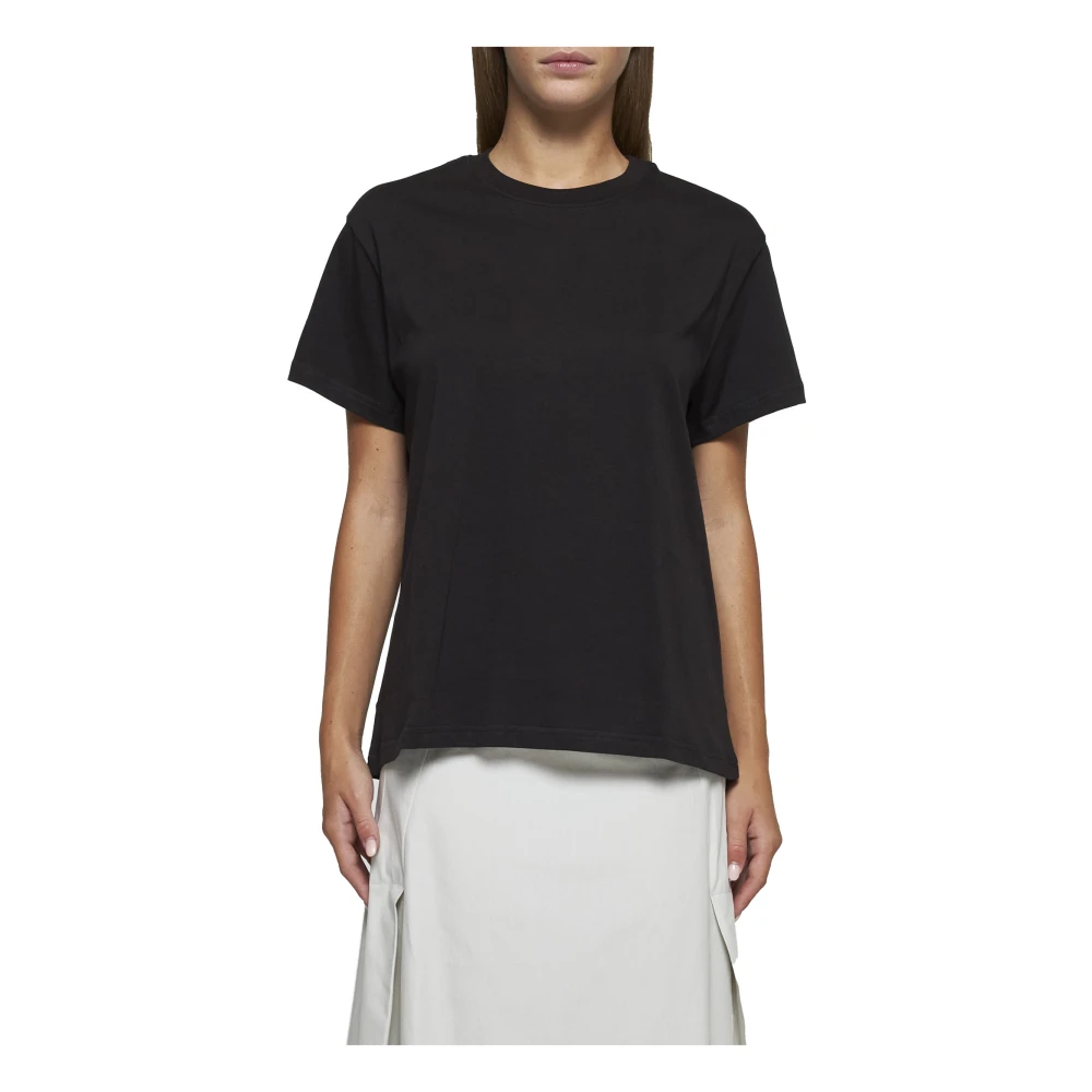 Studio Nicholson Marine Zwart Katoen Ronde Hals T-shirt Black Dames