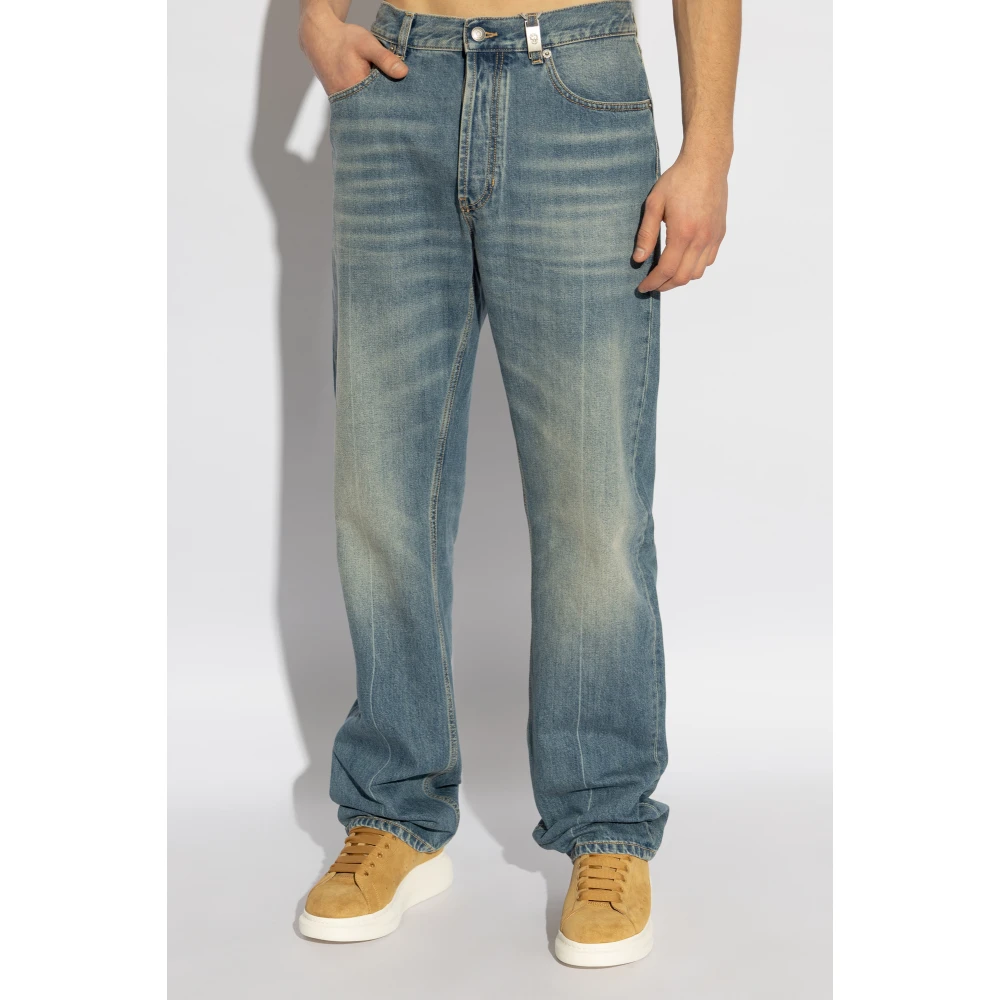 alexander mcqueen Jeans met logo Blue Heren