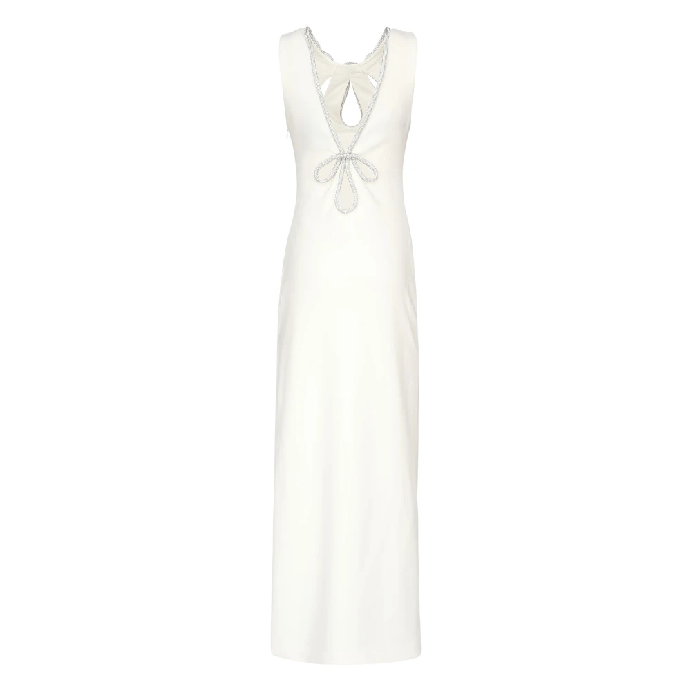 Guess Enkellange jurk met uitsnijding en strass details White Dames
