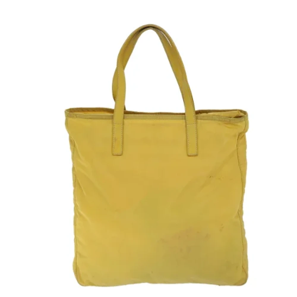Prada Vintage Pre-owned Fabric shoulder-bags Yellow Dames