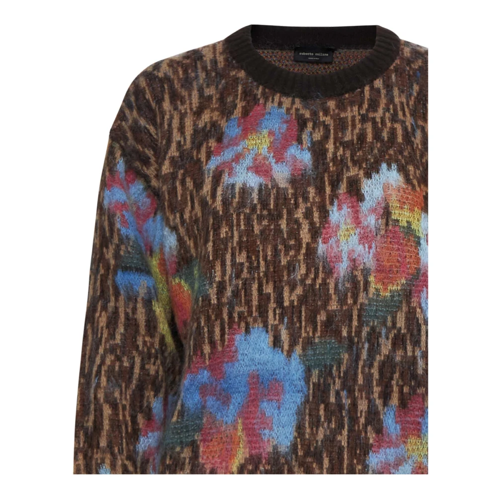Roberto Collina Elegante Ronde Hals Trui Sweater Multicolor Dames