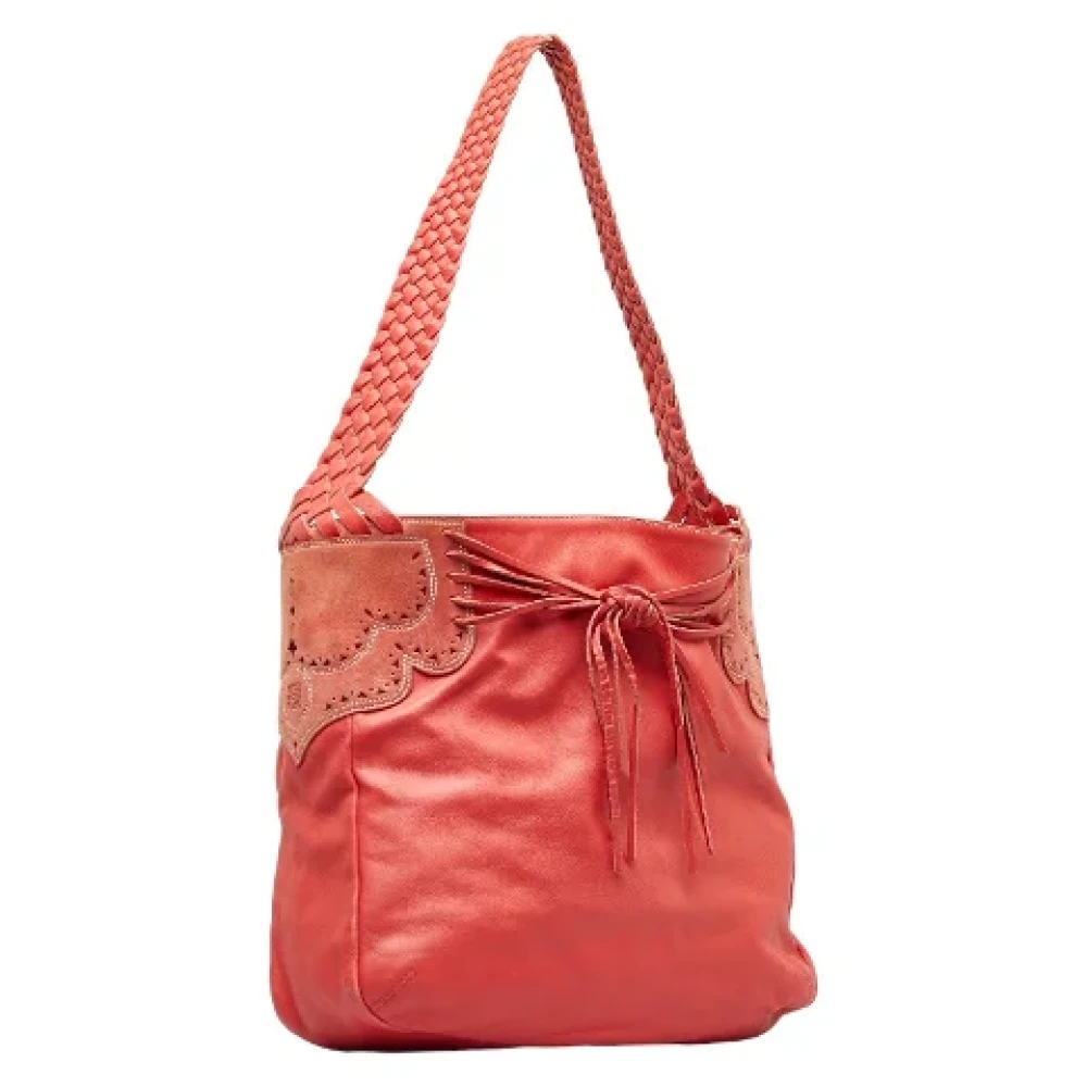 Loewe Pre-owned Fabric shoulder-bags Orange Dames