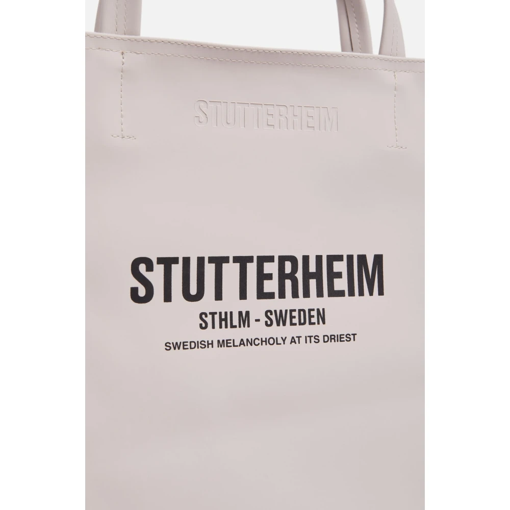 Stutterheim Slanke Waterdichte Tote Tas Beige Dames