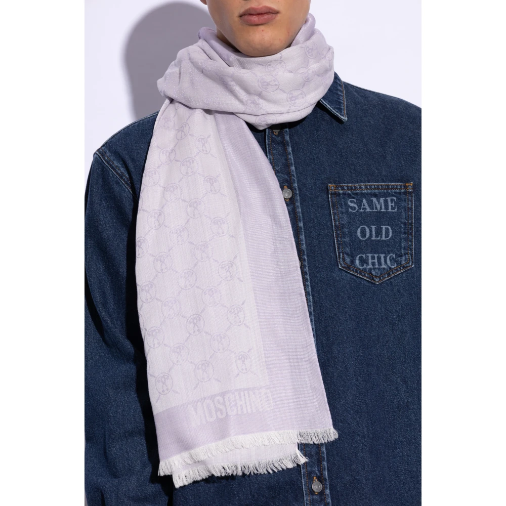 Moschino Sjaal met lurex draad Purple Unisex