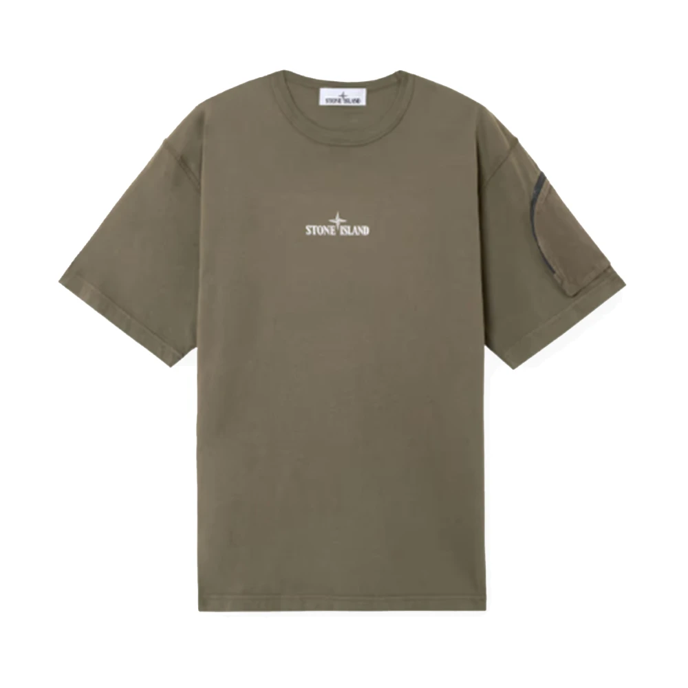 Stone Island Men's Green T-Shirts, S, Military Jersey T-Shirt