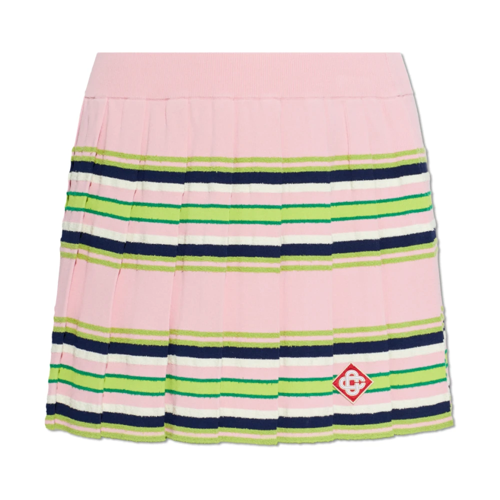 Casablanca , Short Skirts, Female, Pink, S, Short Pleated Skirt