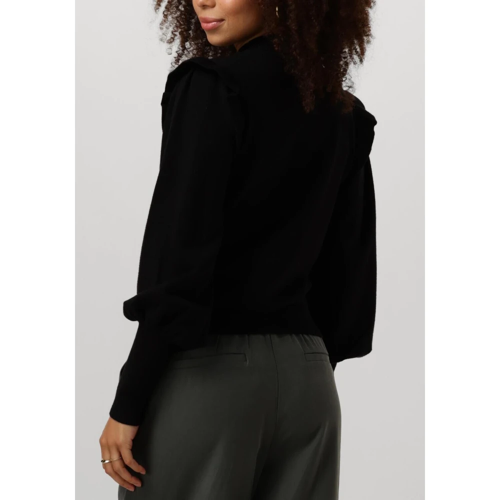 Y.A.S Zwarte Gebreide Pullover Blouse Stijlvol Comfort Black Dames