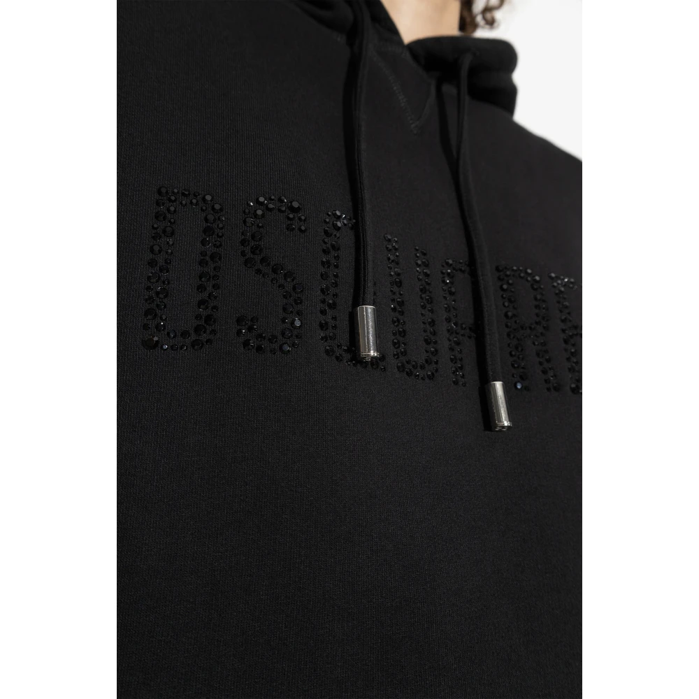 Dsquared2 Sweatshirt met logo Black Dames