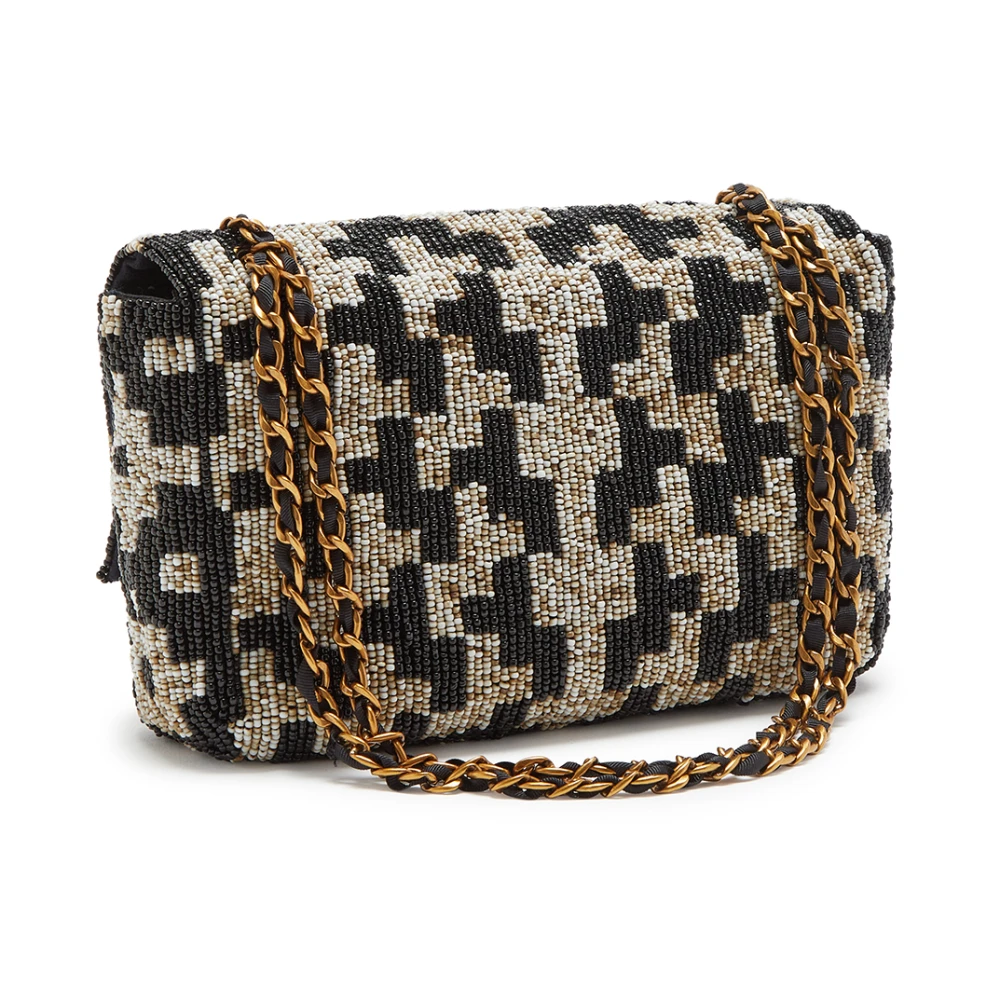 Maliparmi Handgeborduurde Kralen Crossbody Tas Black Dames