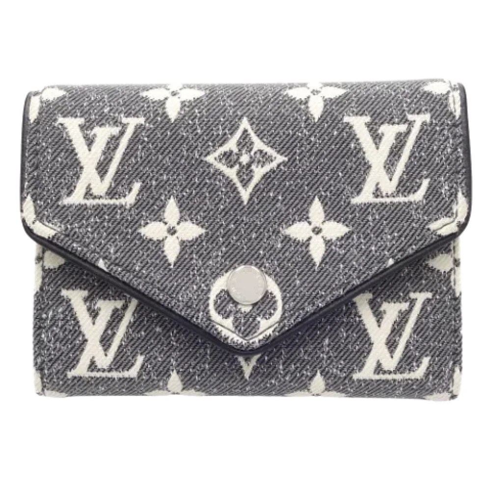 Louis Vuitton Vintage Pre-owned Denim wallets Black Dames