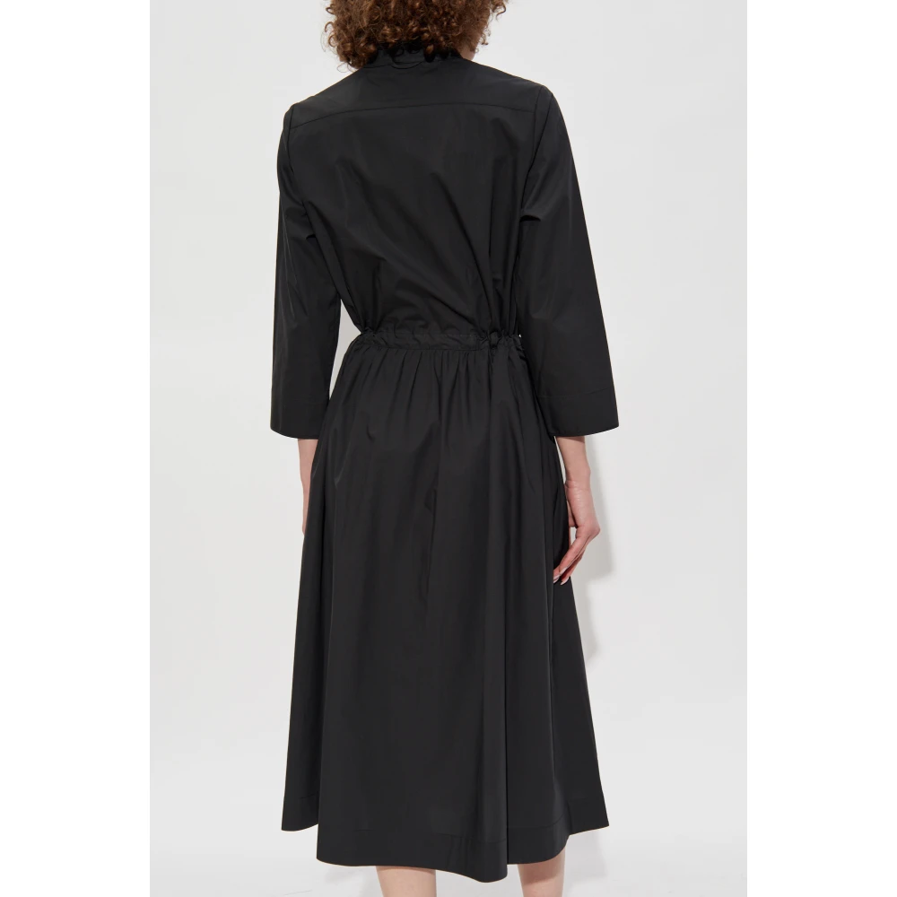 TORY BURCH Katoenen jurk met een losse pasvorm Black Dames