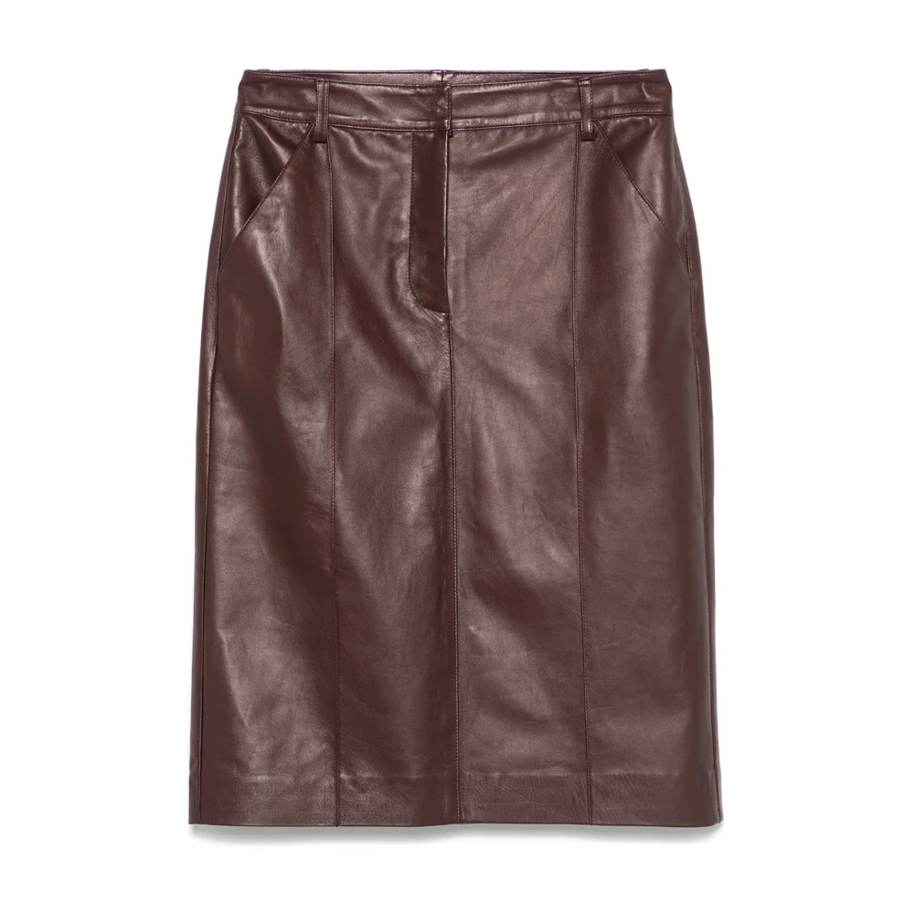Ermanno Scervino Denim Mini Rok met Zakken Brown Dames