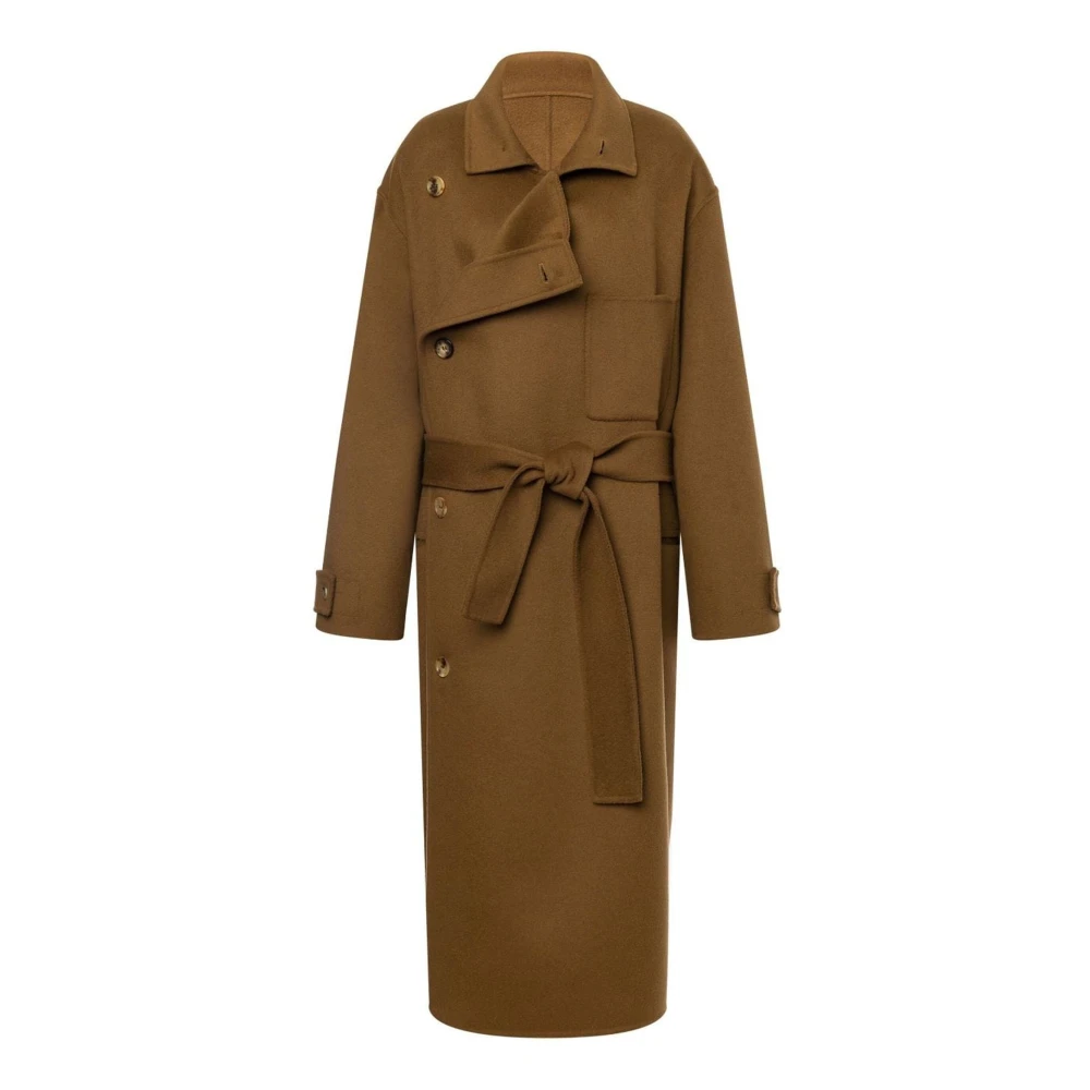 Philosophy di Lorenzo Serafini Bruine wollen double-breasted jas Brown Dames