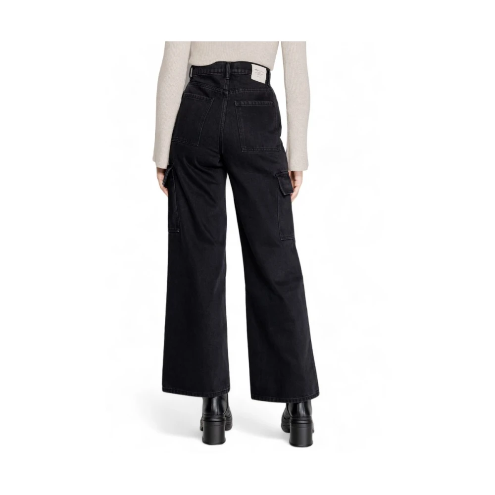 Only Zwarte Katoenen Jeans & Broeken Collectie Black Dames