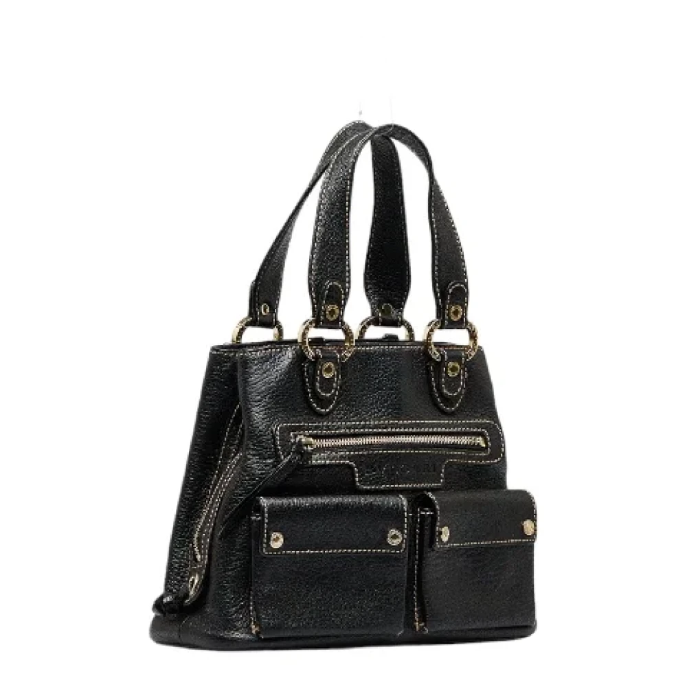Bvlgari Vintage Pre-owned Leather handbags Black Dames