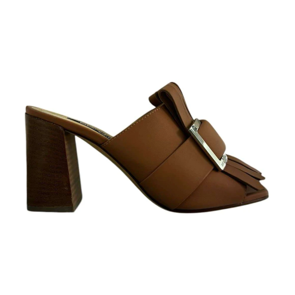 Sergio Rossi Elegante Decollete Schoenen voor Vrouwen Brown Dames