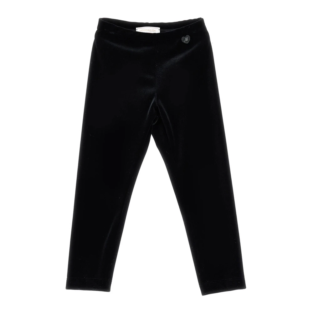 Monnalisa Girls Black Chenille Leggings - Leggings - 5 Y - Kids