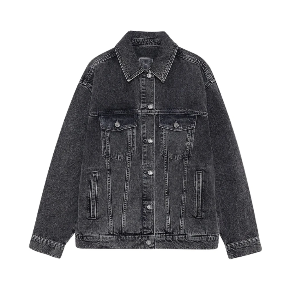 Anine Bing Gray Rory Jacket - Female - Denim Jackets - S - Jackets