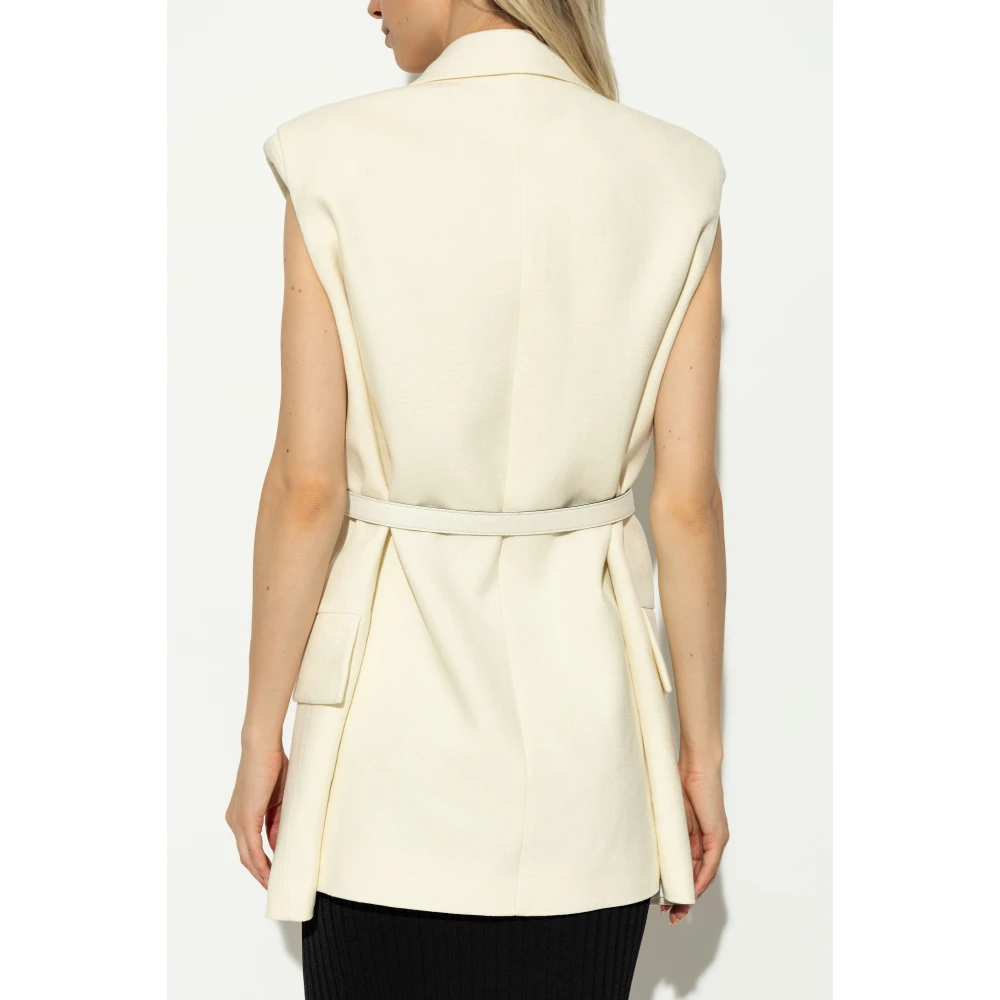 Jil Sander Vest met zakken Beige Dames
